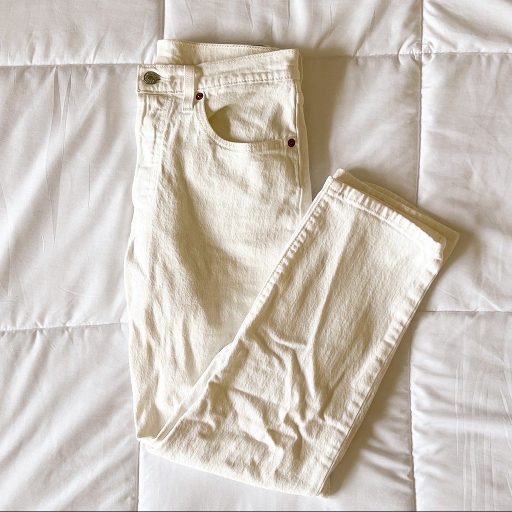 Levi’s 501 ankle cropped straight leg jeans